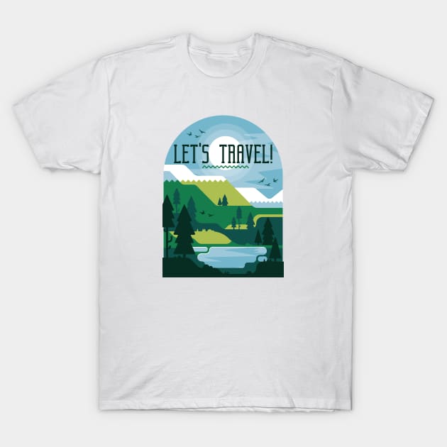 Outdoor Travel Design T-Shirt by LR_Collections